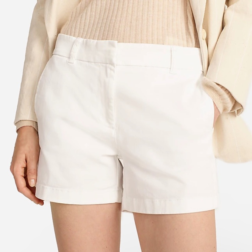 Women’s White Bermuda Shorts